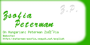 zsofia peterman business card